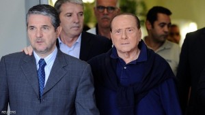 Italian tycoon and former prime minister Berlusconi leaves the hospital after a heart surgery in Milan