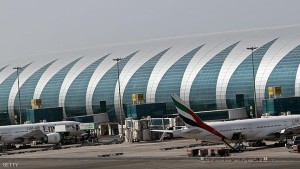 Emirates Airlines planes are parked at t