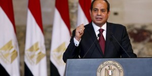 File photo of Egypt's President Abdel Fattah al-Sisi speaking to the media after a signing ceremony at the Ittihadiya presidential palace in Cairo