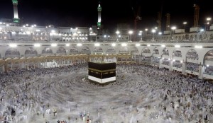 Muslim pilgrims circle the Kaaba at the Grand mosque ahead of the annual Haj pilgrimage in Mecca Saudi Arabia
