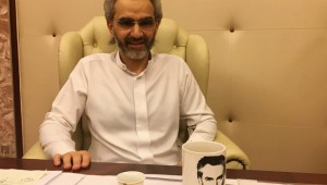 Saudi Arabian billionaire Prince Alwaleed bin Talal sits for an interview with Reuters in the office of the suite where he has been detained at the Ritz-Carlton in Riyadh, Saudi Arabia