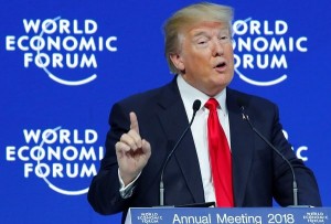 U.S. President Donald Trump attends the World Economic Forum (WEF) annual meeting in Davos