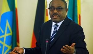 FILE PHOTO: Ethiopian Prime Minister Hailemariam Desalegn gestures during a news conference in Addis Ababa