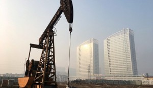 FILE PHOTO: Pumpjack is seen at the Sinopec-operated Shengli oil field in Dongying, Shandong