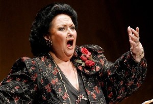 FILE PHOTO: Spanish soprano Montserrat Caballe performs during a concert in Santander